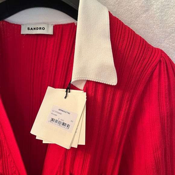 Authentic Sandro Knit Collar Dress size40, purchased from Bloomingdale’s. - Picture 4 of 6